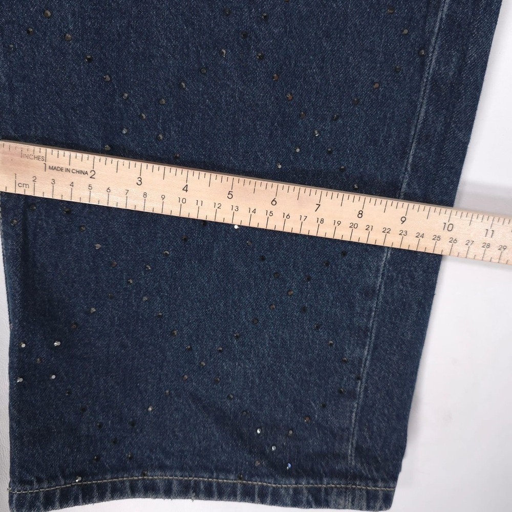 LUCKY & BRAND Womens New Jeans THE BAGGY 10/30R Rhinestone Comfort Blue - Picture 4 of 16